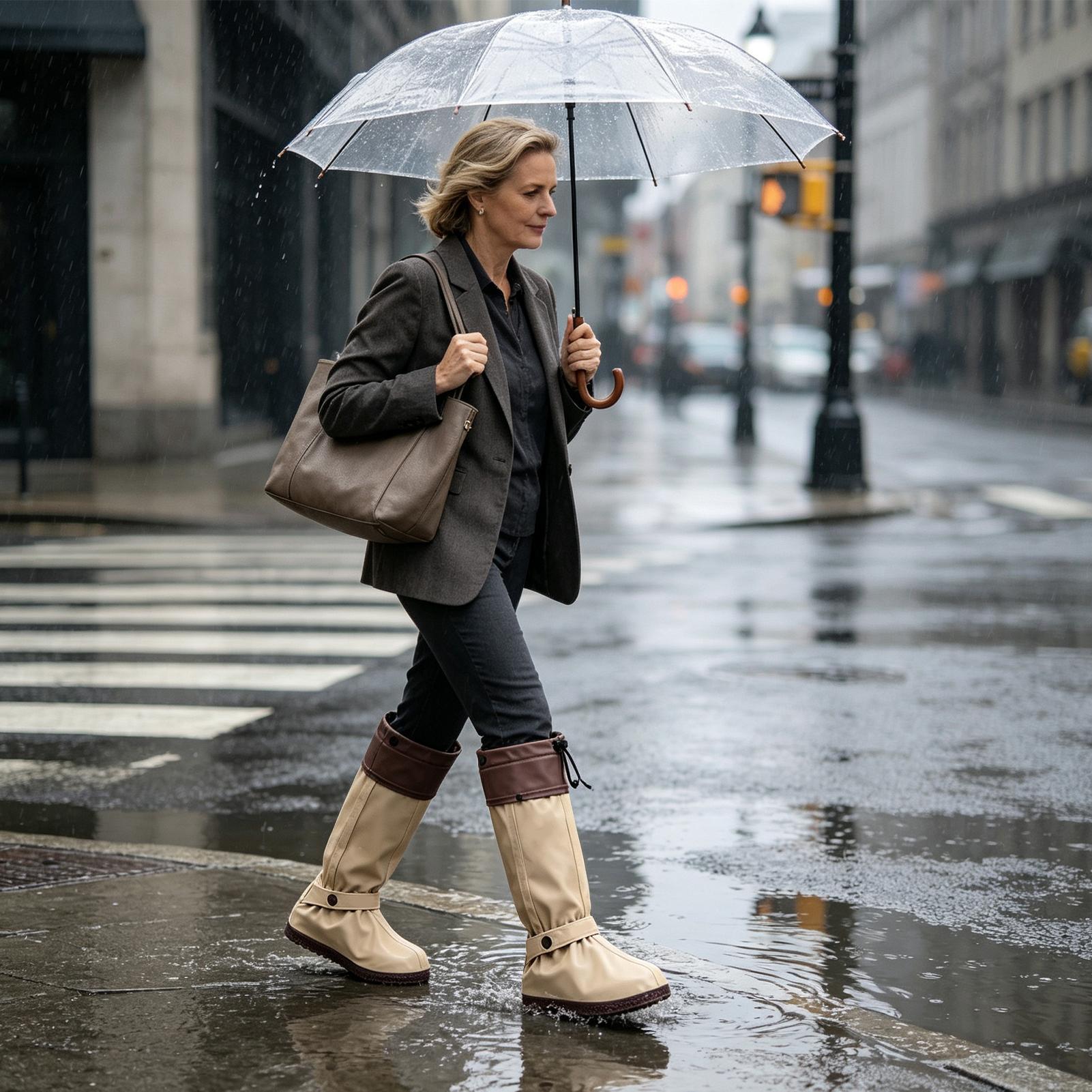 Rain Boot Covers Zipper Reusab - огляд і ціна Cycling Commute In Rain